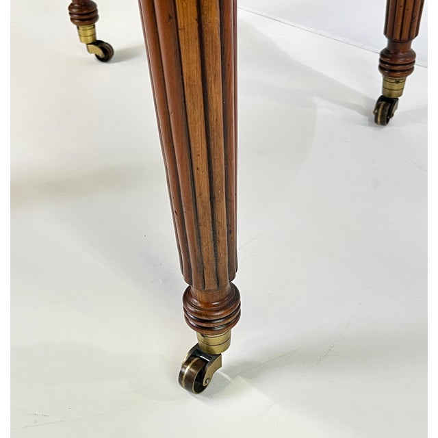 Late 20th Century Pair of Henredon Registry Collection Solid Cherry Regency Drum Tables For Sale - Image 14 of 18