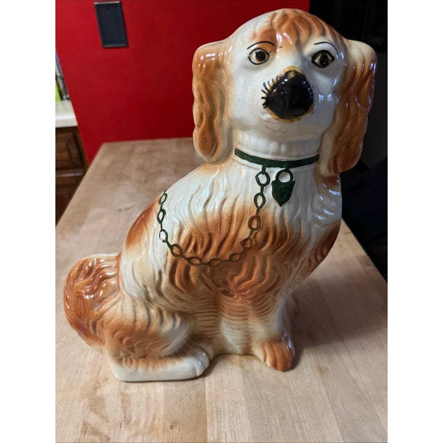 Antique Decorated Staffordshire Spaniel Dog, Circa 1860's For Sale - Image 4 of 16