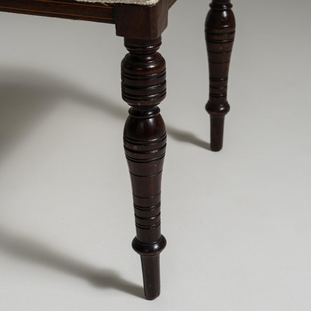 19th Century Victorian Mahogany Chair with Upholstered Seat For Sale - Image 10 of 11