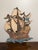 Striking vintage nautical wall sculpture by Syroco Inc., Made in USA, featuring an intricately detailed sailing ship with...