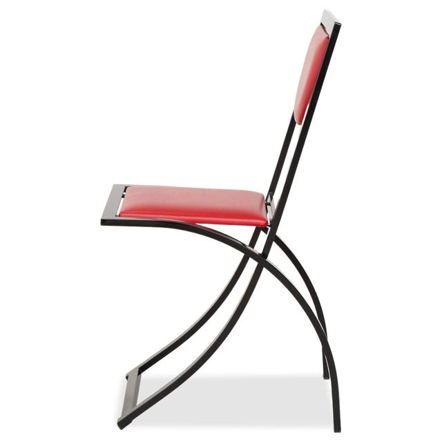 Sinus Chair in Red Leather from KFF For Sale - Image 9 of 10