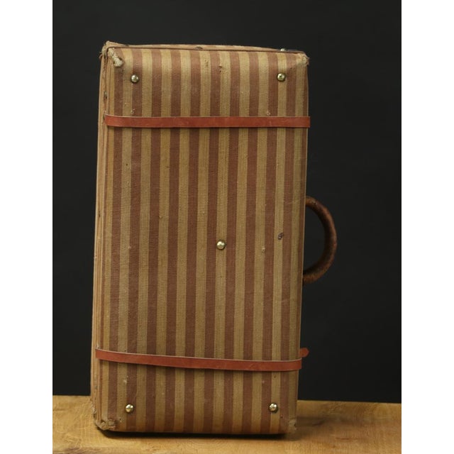 Metal Striped Dolls Suitcase, 1890s For Sale - Image 7 of 8