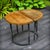 Vintage Side Tables in Wrought Iron and Oak, France, 1930s, Set of 2 For Sale - Image 6 of 18