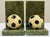 Vintage Italian Alabaster and Marble Soccer Ball Bookends For Sale - Image 4 of 11