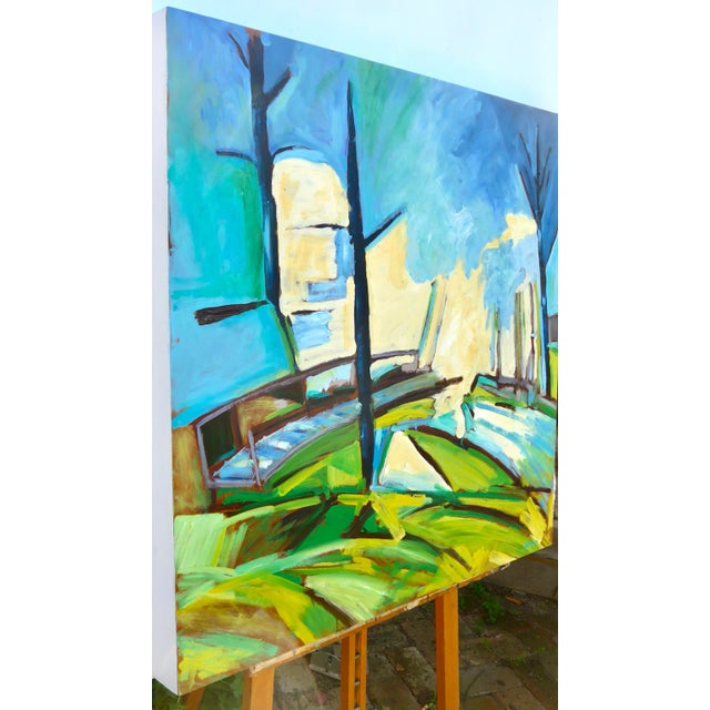 Abstract Large Landscape From France by Martha Holden For Sale - Image 3 of 6