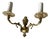 Vintage Rococo Two-Arm Wall Lamp in Brass from Polam-Meos For Sale