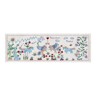 Winged Horse Suzani Wall Hanging For Sale