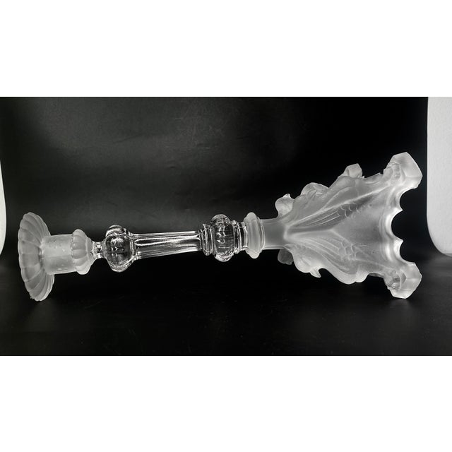 Crystal Griffon Candlestick from Val Saint Lambert, Belgium, 1920s For Sale - Image 9 of 12