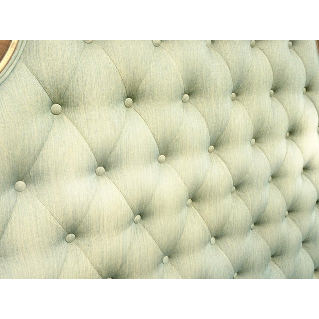 Headboard ~ French Provincial Louis XVI Style Green Tufted Full Queen Headboard For Sale - Image 10 of 15
