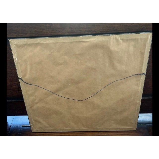Japanese Mid 20th Century Original Japanese Watercolor Signed/Artist Certified Faux Bamboo Frame For Sale - Image 3 of 10