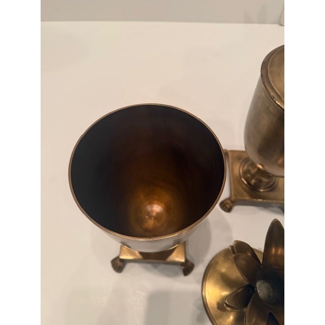 Brass Lidded Pineapple Jars -a Pair For Sale In Philadelphia - Image 6 of 10
