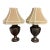20th Century Metal Urn Lamps With Shades - a Pair For Sale