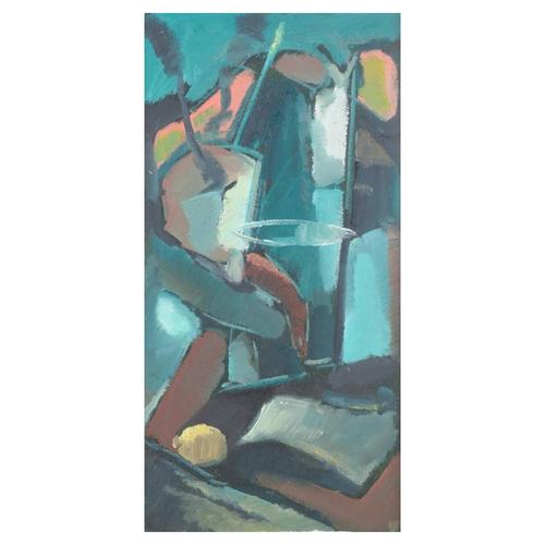 1960s Scandinavian Artist, Abstract Composition, Oil on Board, 1960s For Sale - Image 5 of 5