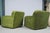 Mid-Century Modern Mid 20th Century Pair of Moss Green Suede Lounge Chairs | Deep Seat Modern Club Chairs For Sale - Image 3 of 5