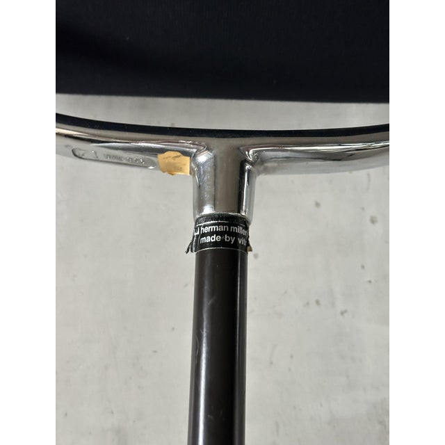 Black EA 208 Soft Pad Black Leather Chairs by Charles & Ray Eames for Herman Miller, 1970, Set of 2 For Sale - Image 8 of 11