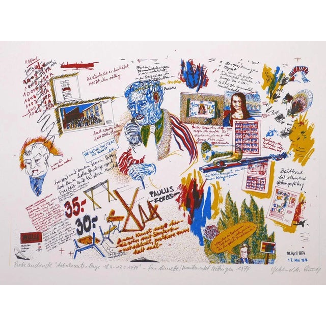 Composition - Original Etching 1974 1974 For Sale - Image 3 of 5