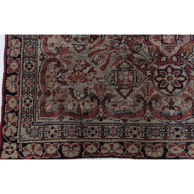 Doris Leslie Blau Amritsar Indian Antique Warm Tan Rug - c. 1910 (Size Adjusted) For Sale - Image 4 of 10