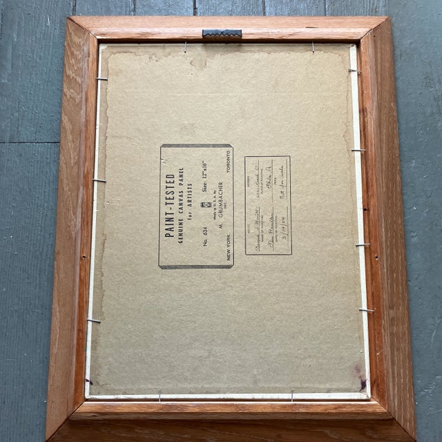 1950’s Vintage Illustrative Panning for Gold Painting For Sale - Image 4 of 4