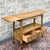 Vintage French Louis Xv Blond Walnut 2 Drawer Drop Leaf Rolling Serving Cart or Bar Cart For Sale In Philadelphia - Image 6 of 18