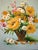 Wood Vintage Framed Floral Still Life Oil Painting With Deep Carved Frame For Sale - Image 7 of 8
