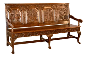 Early 18th-C. Paneled Bench