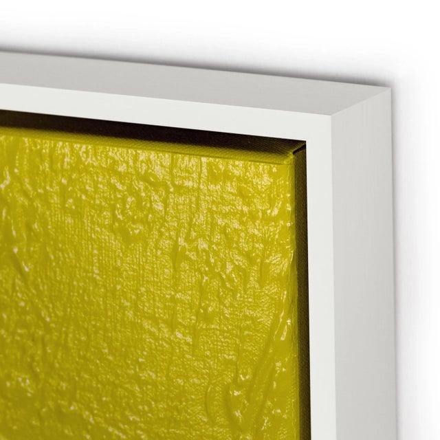 Yellow Free Form I by The Holly Collective Using a progressive printing technique which layers ink to create tangible...