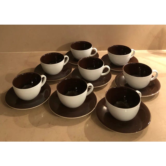 Vintage Kahla Germany Porcelain Coffee Mug & Saucer Set for Eight, 16 Pieces, Discontinued For Sale - Image 13 of 13