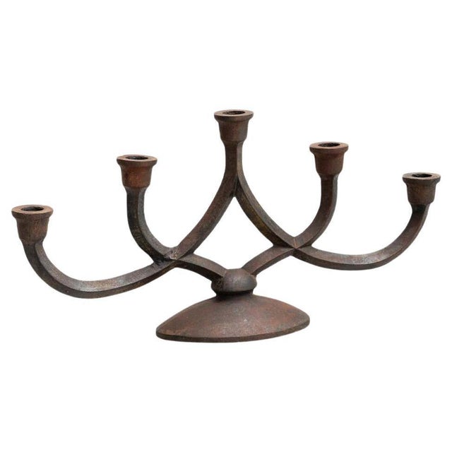 Rustic Metal Candleholder, 1940s For Sale - Image 16 of 16