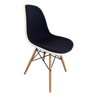 Vitra Eames Upholstered Molded Plastic Side Chair For Sale