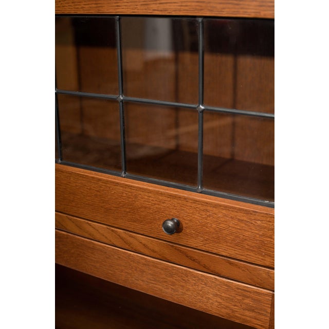 Mission Craftsman Style Oak Barrister Bookcase - 3 Stack - Micheal Cherry For Sale - Image 10 of 11