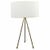White Mid Century Modern 3 Legged Metal Table Lamp 1960s For Sale - Image 8 of 8
