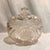 Glass Vintage Large Heavy Clear Pressed Glass Pinwheel Star Pattern Lidded Bowl Cookie Jar For Sale - Image 7 of 16