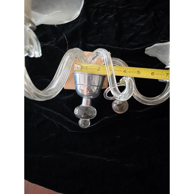 Vintage Mid Century Modern Style Venetian Pr Sconces For Sale - Image 14 of 17