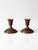 Mid 20th Century Vintage International Silver Copper Finish Candlesticks Pair For Sale - Image 5 of 9