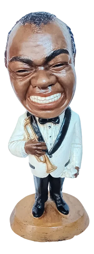Vintage Louis Armstrong Statue, 1970s