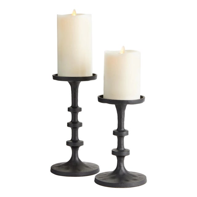 Abacus Petite Candle Stands, Set of 2 For Sale