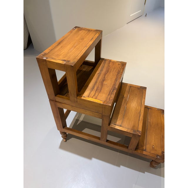 American 1990s Library Folding Ladder For Sale - Image 3 of 10