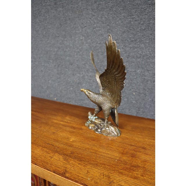 Cast Metal Eagle Sculpture For Sale - Image 11 of 13
