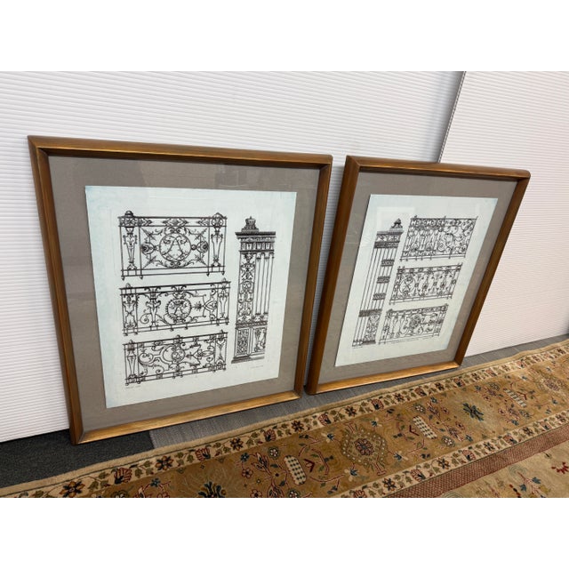 Design Plus Gallery presents a Set of Two Architectural Etchings in the Style of Jean Bérain the Elder from Soicher-Marin....