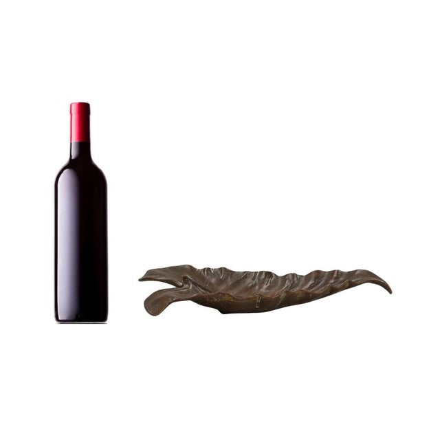 Mid-Century Modern Mid 20th Century Brass Leaf Trinket Tray For Sale - Image 3 of 7