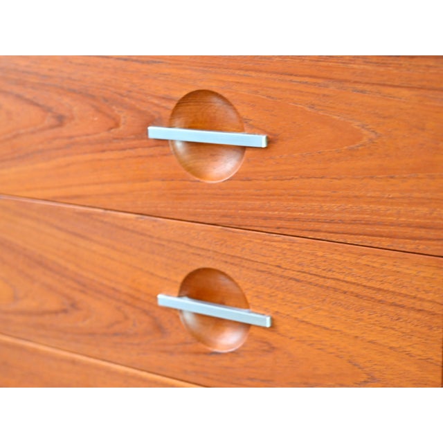 Vintage 4-Drawer Chest of Drawers in Teak by Hans Wagner for Ry Möbler For Sale - Image 10 of 16
