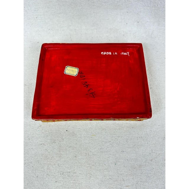 Vintage Red and Gold Neoclassical Design Italian Florentine Box For Sale In New Orleans - Image 6 of 6