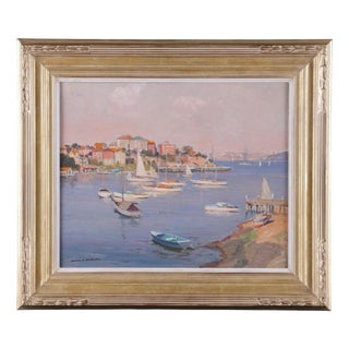 James Ranalph Jackson, Australian Impressionist Marine, Oil on Board For Sale