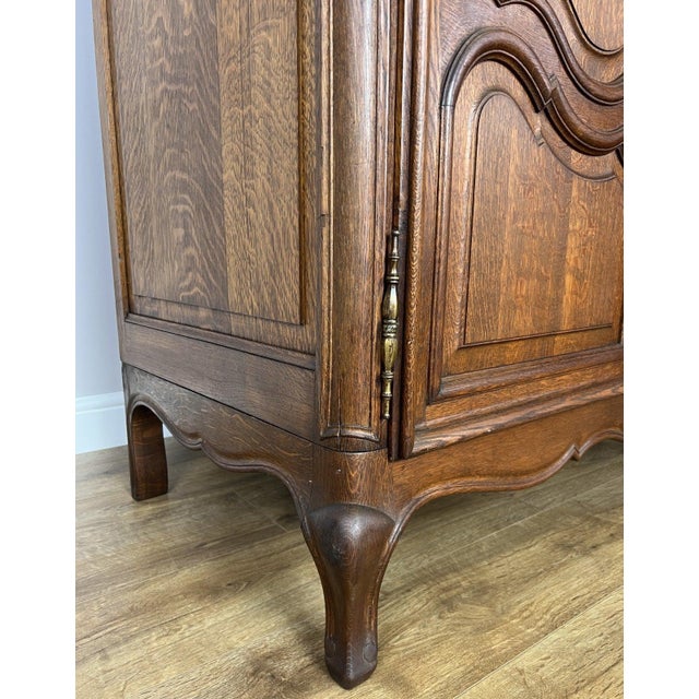 Vintage French Louis XVI Style Wardrobe in Oak For Sale - Image 14 of 16