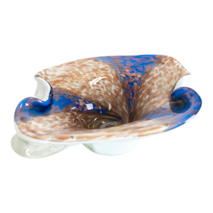 1960s Italian Murano Style Art Glass Bowl in Aventurine