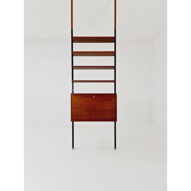 Danish teak room divider vintage library bookcase Modular shelf-system , 1960s Dimensions: Height: 220--260 cm Width: 88...