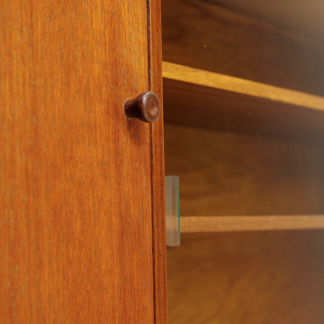 1960s 1960s Slim Mid Century Teak China Entryway Cabinet For Sale - Image 5 of 7