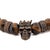 Contemporary King Skull Tiger's Eye Stone Beaded Bracelet For Sale - Image 3 of 7