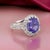 1990s Tanzanite Diamond Ring 14 Kt 5.30 TCW Certified, Size 5.25 For Sale In New York - Image 6 of 11