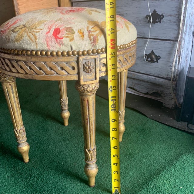 Wood Louis XVI Style Tabouret For Sale - Image 7 of 9